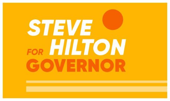 Steve Hilton for Governor of California campaign banner